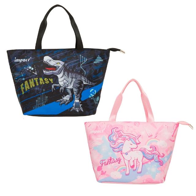 【IMPACT 怡寶】粉彩獨角獸／異想恐龍兒童午餐袋-兩色任選IM00N11BK、IM00N11PK(★2023新品上市★)