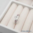 【Porabella】925純銀韓版花朵戒指 設計款立體花卉浪漫開口戒指 粉紅鋯石可調節式戒指 RINGS