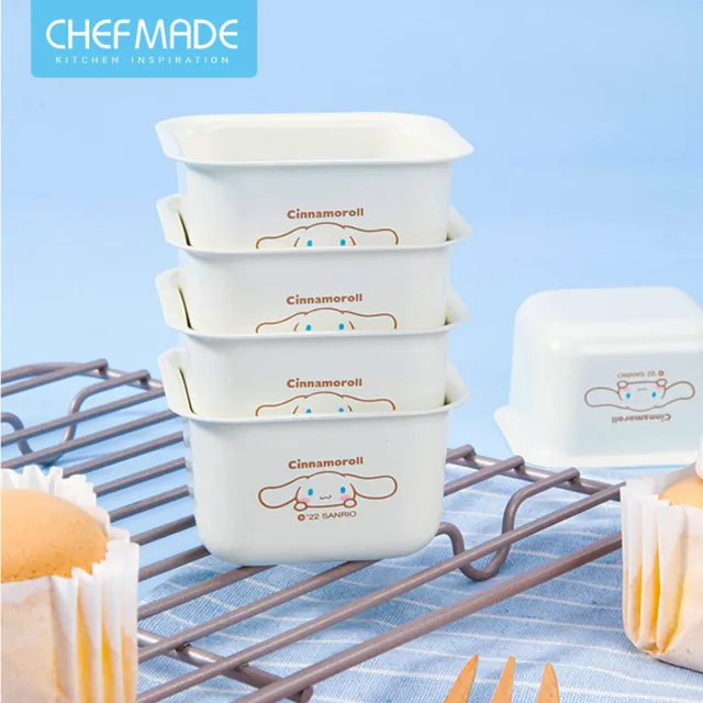 【美國Chefmade】大耳狗造型  烘焙不沾方形小蛋糕模-4入組(CM094)