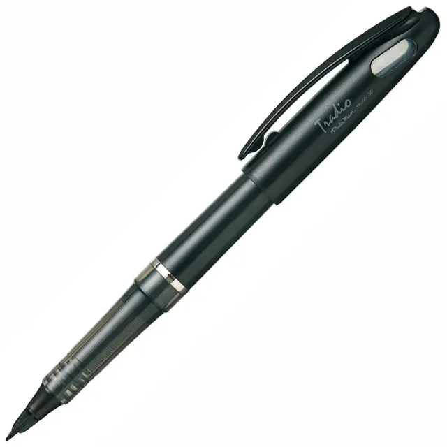 【PENTEL】飛龍 TRJ50-A 德拉迪塑膠鋼筆 黑