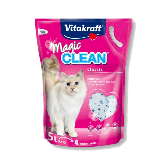 【德國Vitakraft】VITA Magic clean神奇抗菌水晶貓砂 5L/2.2kg(貓砂)
