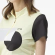 【PING】女款幾何立領短袖POLO衫-黃(吸濕排汗/抗UV/GOLF/高爾夫球衫/RA23119-33)