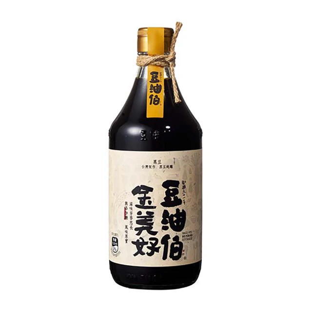 豆油伯 金美好無添加糖醬油500ml