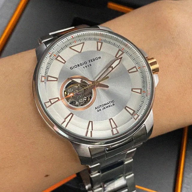 【GIORGIO FEDON 1919】GiorgioFedon1919手錶型號GF00113(銀白色錶面銀錶殼銀色精鋼錶帶款)