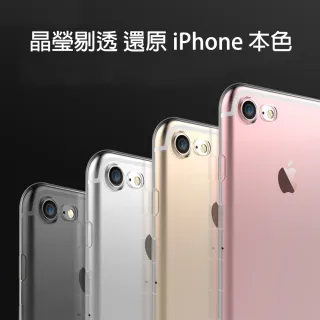 Apple iPhone 7/8/SE2/SE3 4.7吋 晶亮透明 TPU 高質感軟式手機殼/保護套 光學紋理設計防指紋