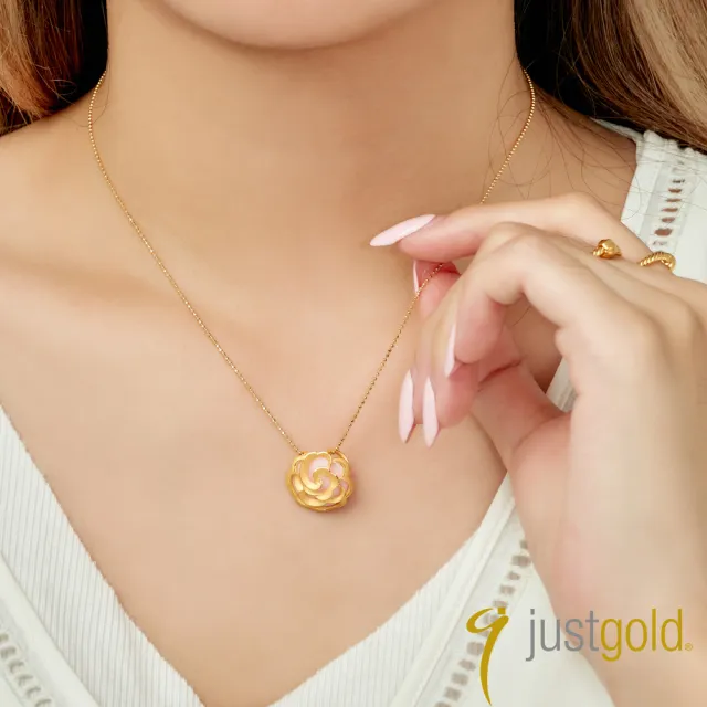 【Just Gold 鎮金店】山茶小曲 黃金吊墜(不含鍊)