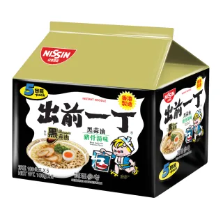 【NISSIN 日清】出前一丁黑蒜油豬骨濃湯味速食麵100gX30入(泡麵)