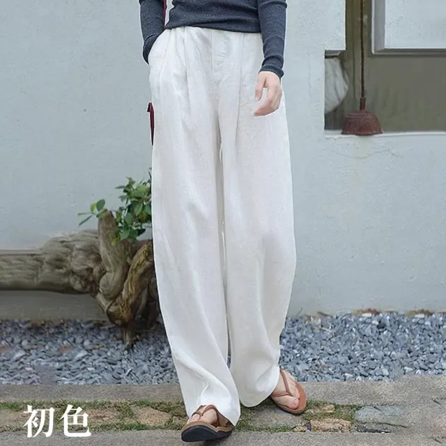 【初色】棉麻涼爽防曬褲顯瘦褲-5款任選-69211(M-2XL可選)