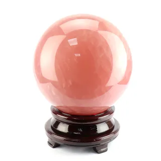 【吉祥水晶】頂級星光粉水晶球 直徑29cm(收藏/客廳擺件/旺生意緣)