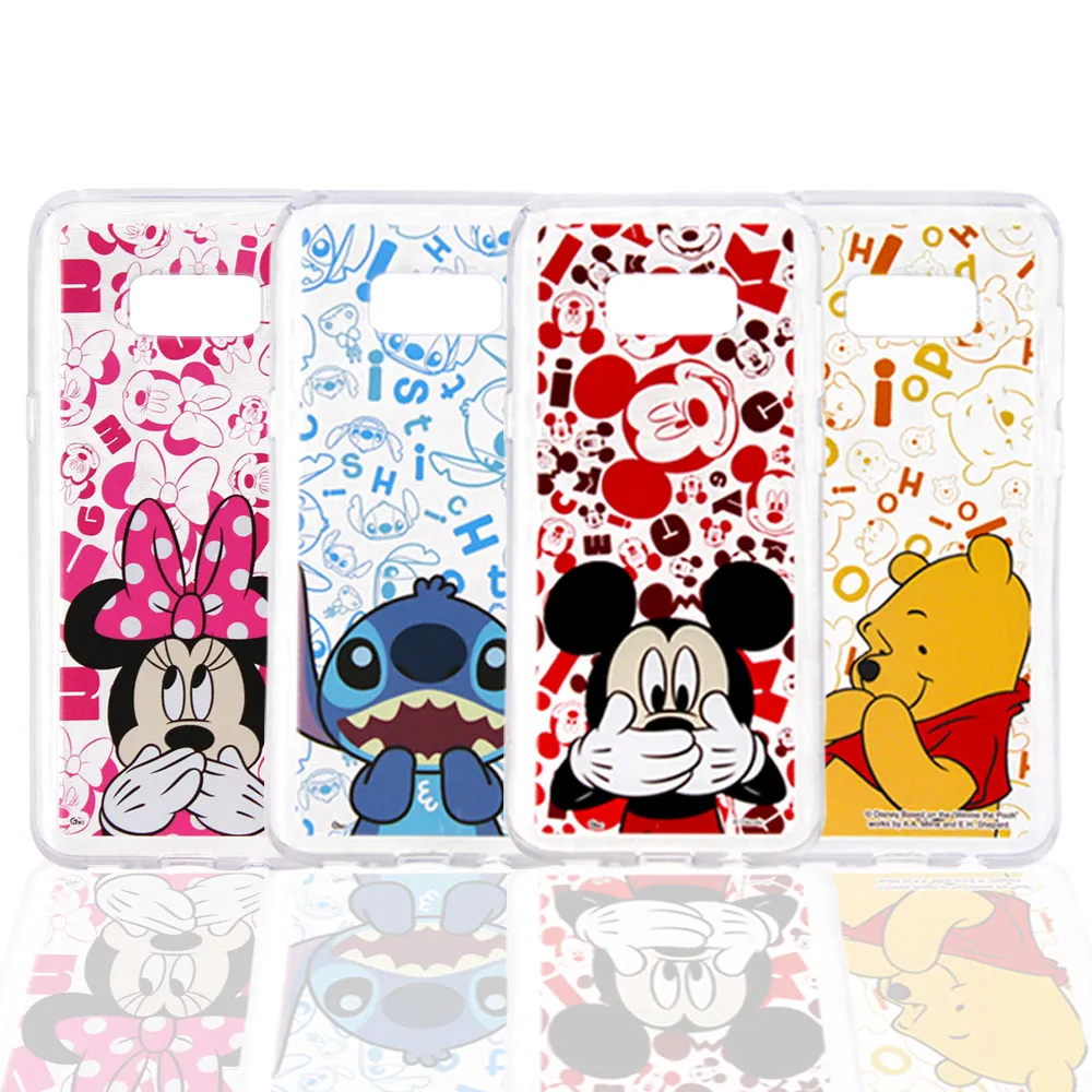 【Disney 迪士尼】Samsung Galaxy S8 摀嘴系列 彩繪透明保護軟套(5.8吋)