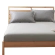 【LUST】素色簡約 淺灰 100%純棉、單人3.5尺精梳棉床包/歐式枕套《不含被套》(台灣製造)