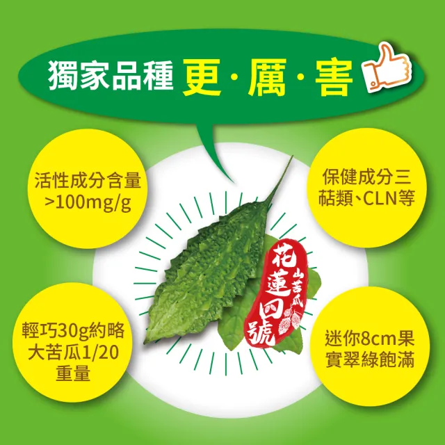 【Tsuie 日濢】花蓮4號山苦瓜益康膠囊強化版3盒組(60顆/盒)