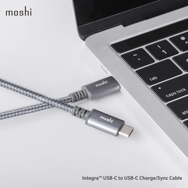 【moshi】Integra 強韌系列USB-C to USB-C 耐用充電/傳輸編織線(2M)