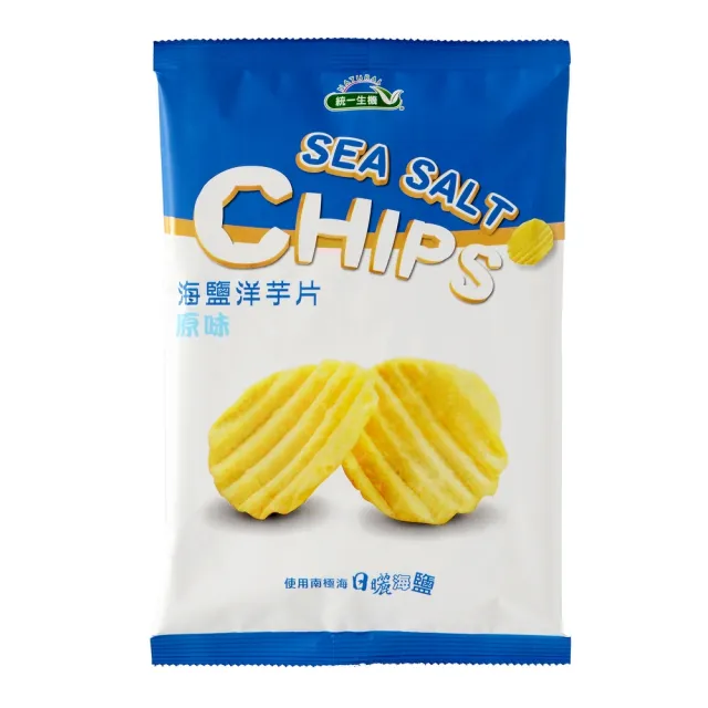 【統一生機】海鹽洋芋片50g(任選鹽味/孜然/海苔/香辣)