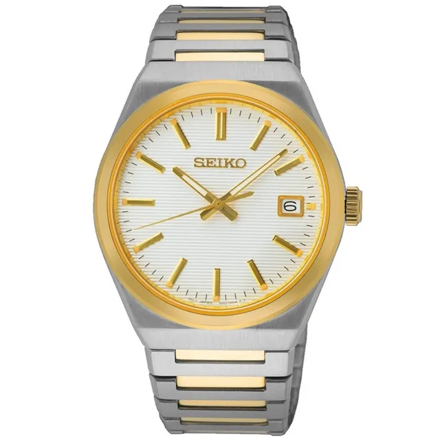 【SEIKO 精工】CS 紳士時尚簡約腕錶-白金/SK027(SUR558P1/6N52-00H0KS)