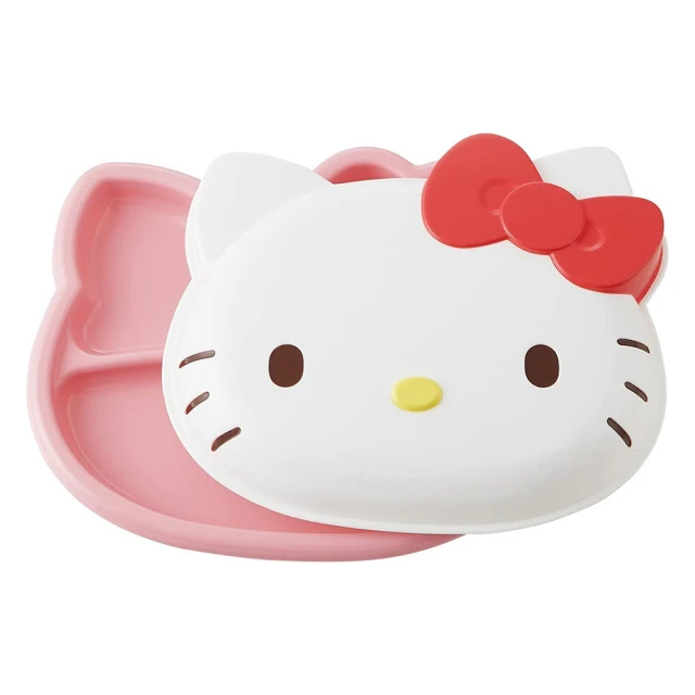 【Skater】三麗鷗 可微波造型餐盤 三格餐盤 附蓋 Hello Kitty