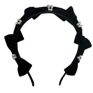 【Jpqueen】浪漫珍珠高雅絲綢百搭髮箍髮飾(8色可選)