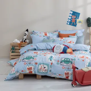 【GOLDEN-TIME】40支精梳棉薄被套床包組-男孩遊戲(加大)