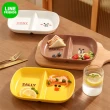 【LINE FRIENDS】熊大兔兔陶瓷分格餐盤(可微波)