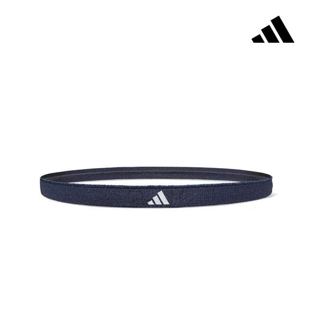 【adidas 愛迪達】止滑運動髮帶組(簡約白/珊瑚橘/海軍藍)