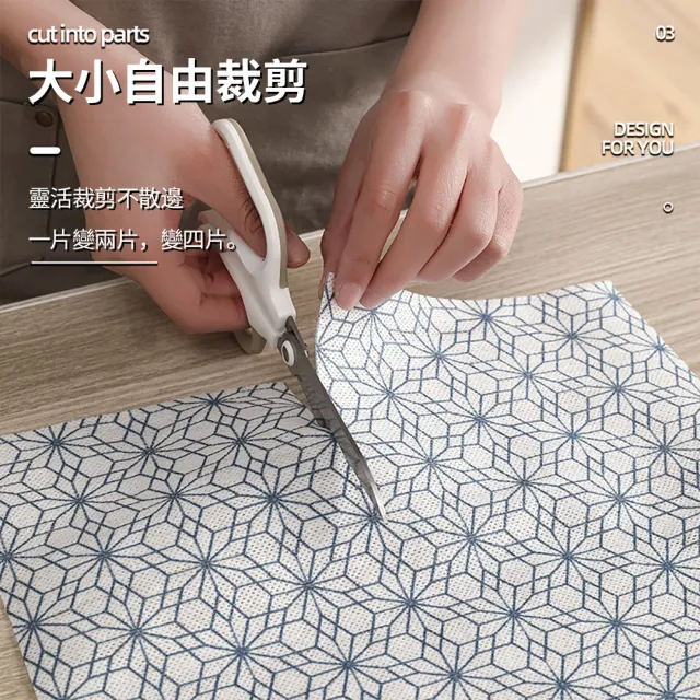 【茉家】日式印花厚款超吸水環保型懶人抹布(3卷)