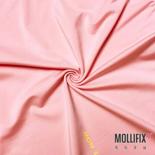 【Mollifix 瑪莉菲絲】側修飾抽皺訓練短袖上衣、瑜珈上衣、瑜珈服(珊瑚橘)