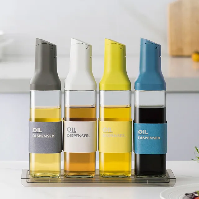 JOEKI】自動開蓋玻璃油壺-CC0430(油罐油瓶調味罐醬料瓶料理罐油壺醋瓶