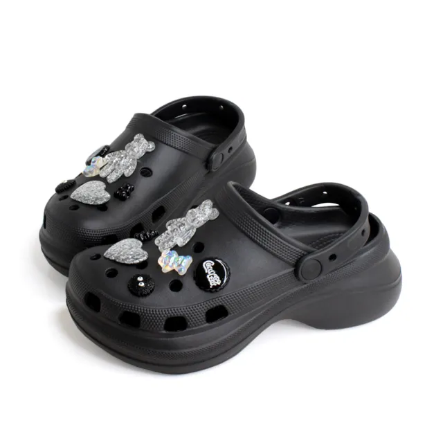 【Robinlo】輕量防水玩酷主張兩穿式洞洞鞋涼鞋拖鞋CARIS(經典白/酷感黑)