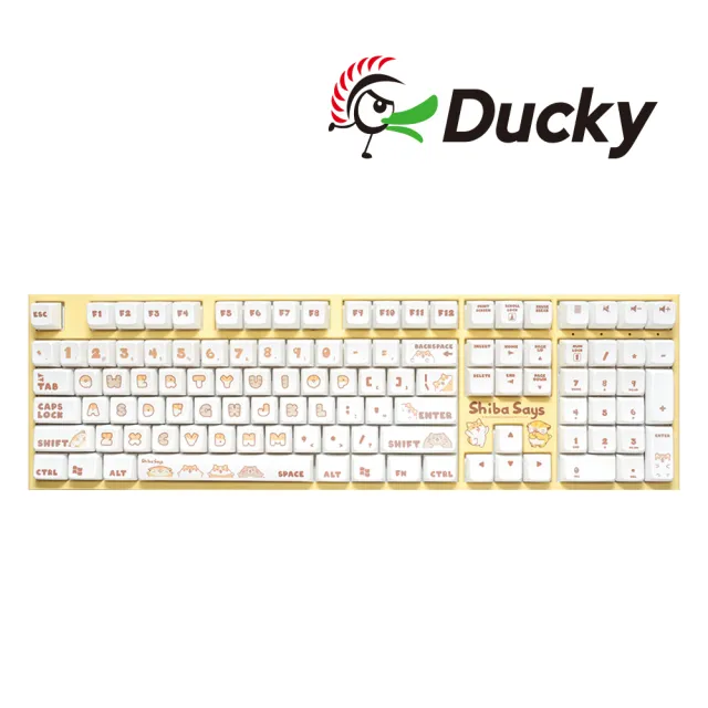 Ducky】One 2 DKON1808ST Shiba Says聯名版機械式鍵盤中文(銀軸/靜音紅