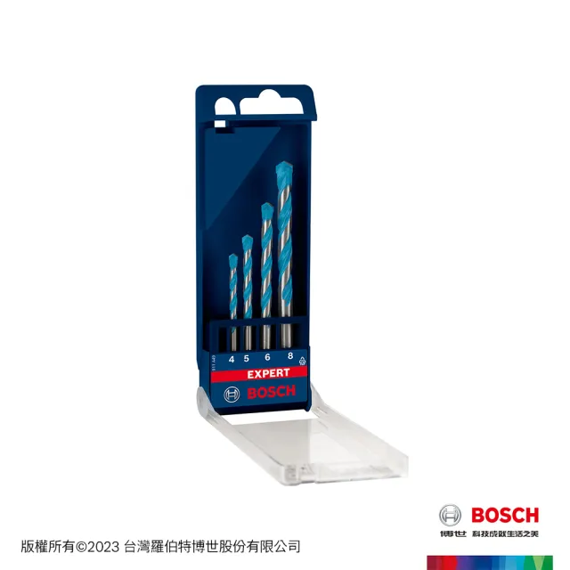 【BOSCH 博世】超耐久 CYL-9 鎢鋼萬用鑽頭 四支盒裝(4-5-6-8 mm)