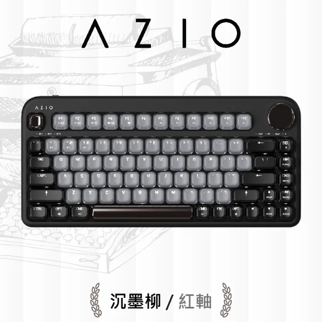 【AZIO】IZO  80% TKL 藍牙機械鍵盤 紅軸 PC/MAC通用