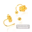 【福西珠寶】9999黃金耳環 鎖珠式耳環 櫻花之夜(金重0.66錢+-0.03錢)