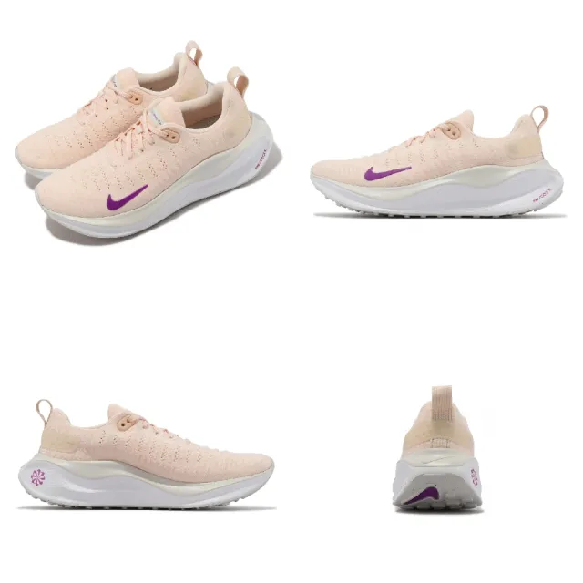 【NIKE 耐吉】慢跑鞋 Wmns ReactX Infinity Run 4 女鞋 粉橘 紫 緩震 運動鞋(DR2670-800)