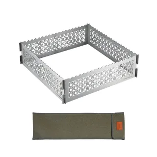 【Campingmoon 柯曼】鏤空焚火台圍板 TKB-405-CU(XL號 不鏽鋼 可拆式 組裝 Campingmoon 露營 逐露天下)