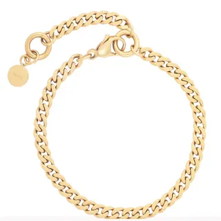 【Wanderlust+Co】古巴扁鍊不鏽鋼手鍊