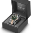 【VICTORINOX 瑞士維氏】Maverick Large 單向旋轉錶圈100米石英腕錶-半金綠面43mm(VISA-242008)