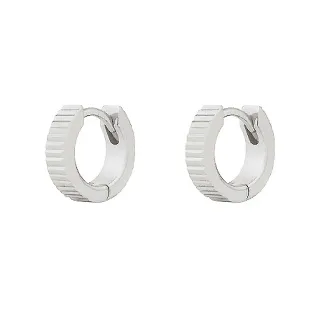 【Wanderlust+Co】直紋小圈式耳環