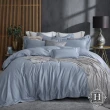 【HOYACASA】500織希爾維亞刺繡匹馬棉薄被套床包組-幽靜藍(特大)