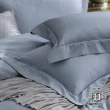 【HOYACASA】500織希爾維亞刺繡匹馬棉薄被套床包組-幽靜藍(雙人)