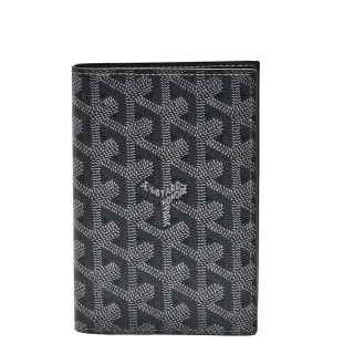 【GOYARD 高雅德】經典防水帆布LOGO小牛皮護照夾(灰色AMALOUIS-K18-GRAY)