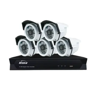 【HME 環名】組合 HM-NTX45L 8路數位錄影主機+HM-T161 200萬 日夜兩用紅外線彩色管型攝影機*5 昌運監視器