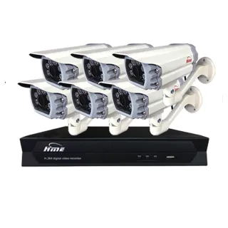 【HME 環名】組合 HM-NTX45L 8路數位錄影主機+HM-M1 200萬 四合一紅外線彩色管型攝影機*6 昌運監視器