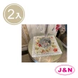 【J&N】花語絲絨蕾絲桌墊桌墊40*40-金色(任選2入)
