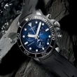 【TISSOT 天梭 官方授權】SEASTAR1000海星系列 300m 漸層藍潛水計時腕錶 母親節 禮物(T1204171704100)
