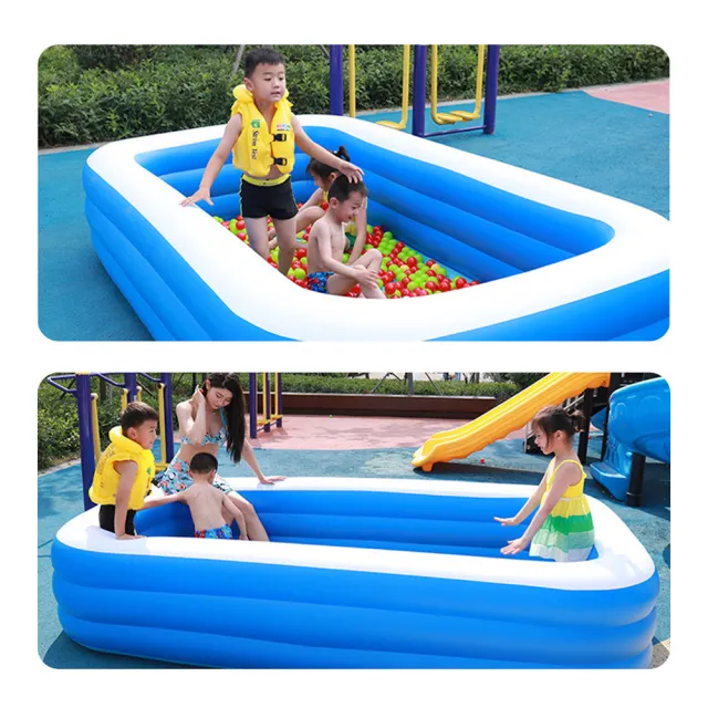 【OMG】三層加厚充氣游泳池150cm(戲水池/兒童泳池/摺疊水池/家庭水池/嬰兒泳池)