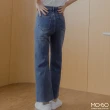 【MO-BO】率性袋蓋設計小直筒彈性丹寧褲