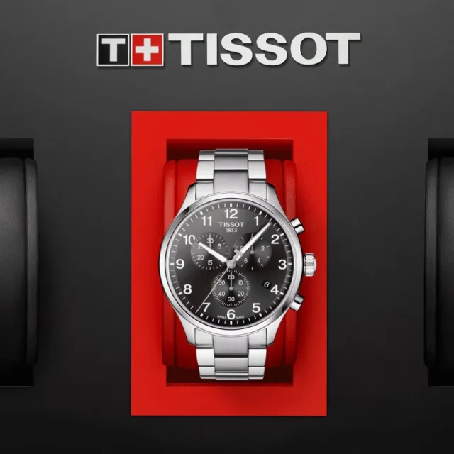 【TISSOT 天梭 官方授權】CHRONO XL韻馳系列 三眼計時腕錶 / 45mm 禮物推薦 畢業禮物(T1166171105701)