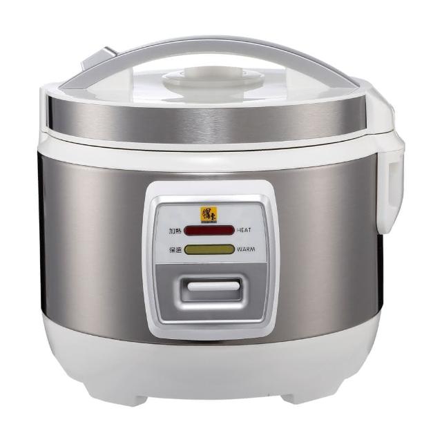 鍋寶 RCO-1510-D 是一款10人份大容量電子鍋，採用2.0mm厚釜蜂巢不沾內鍋，讓米飯不易黏附，煮出香氣十足的Q彈米飯。底座使用耐熱防火材質，確保使用安全。內建自動保溫功能，隨時享用熱騰騰的飯菜。可拆式儲水盒設計，方便清潔與維護，並附贈量米杯與可立式飯匙，提升使用便利性。支援電壓110V/60Hz，功率700W，適閤家庭日常大量烹調需求。