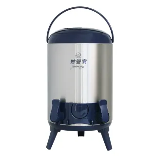 【妙管家】9.5L不鏽鋼保溫茶桶/雙出水口附杯架(HKTB-1000SSC2)