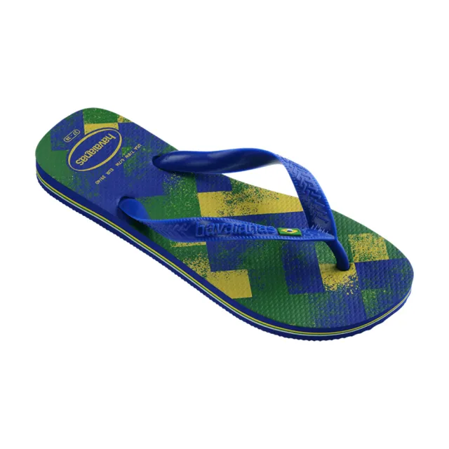 【havaianas 哈瓦仕】拖鞋 男鞋 女鞋 夾腳拖 國旗 方格 漸層 Brasil Fresh 藍 4145745-2711U(哈瓦士)